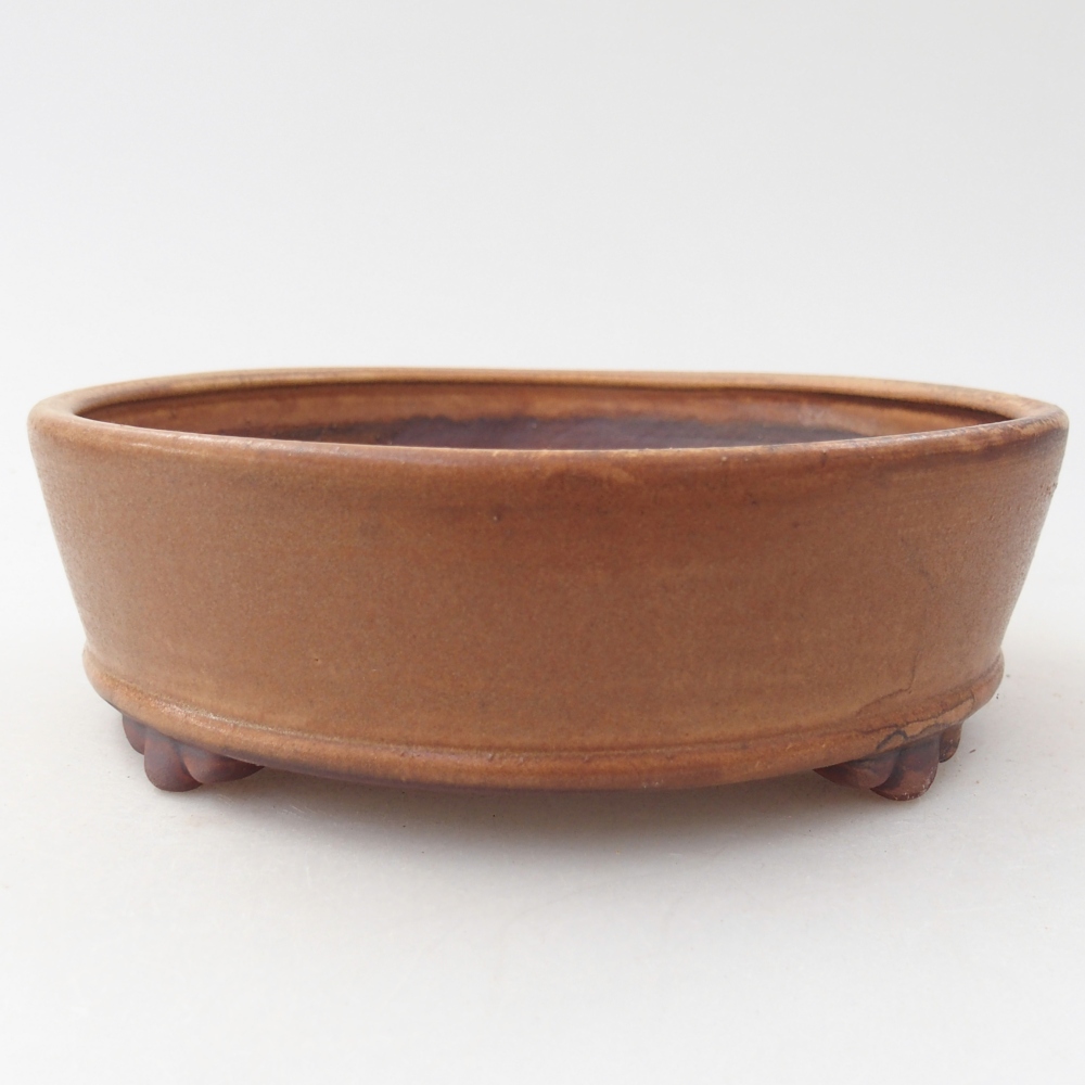 Ciotola per bonsai in ceramica 15,5 x 15,5 x 5 cm, marrone