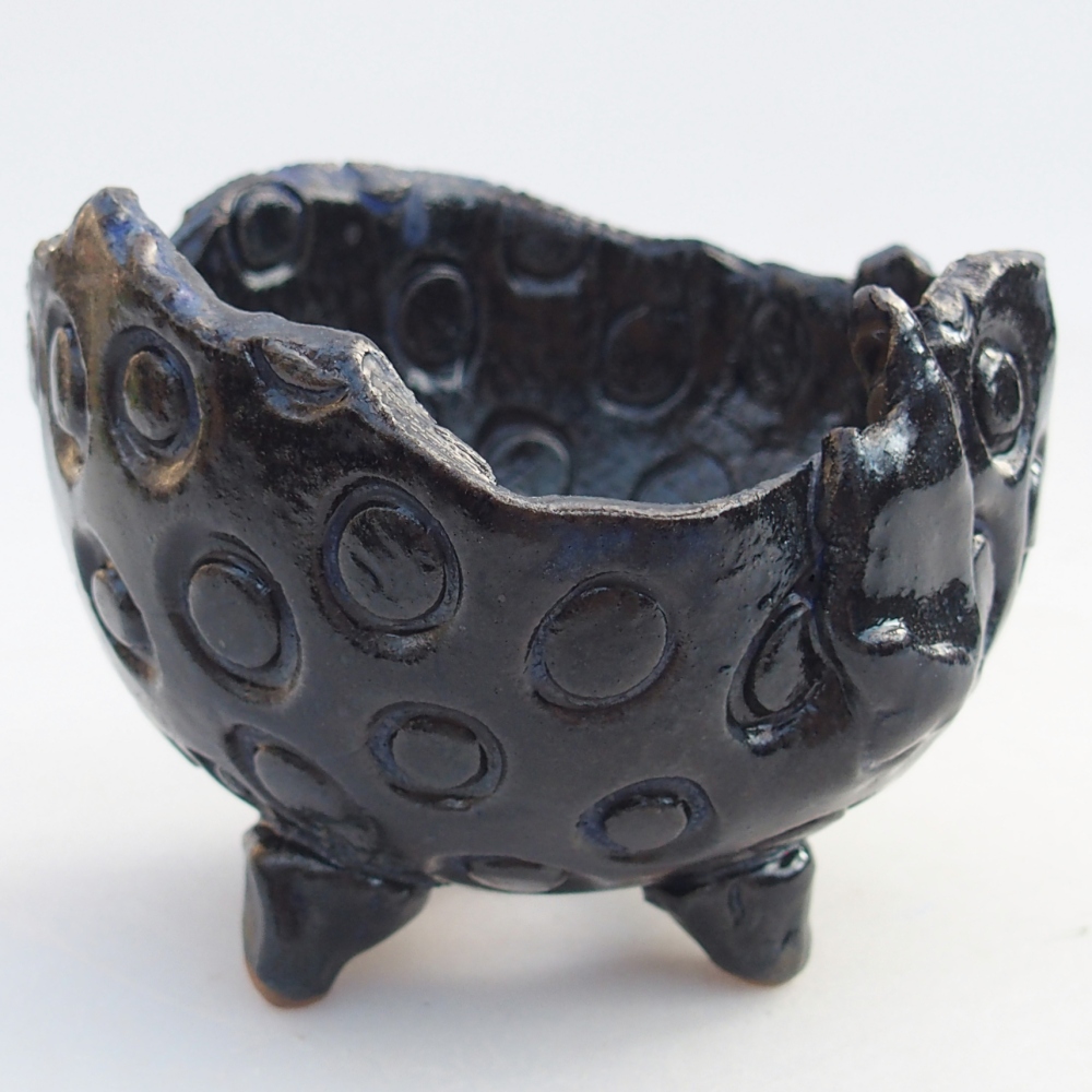 Conchiglia in ceramica 10 x 9,5 x 8 cm , colore blu