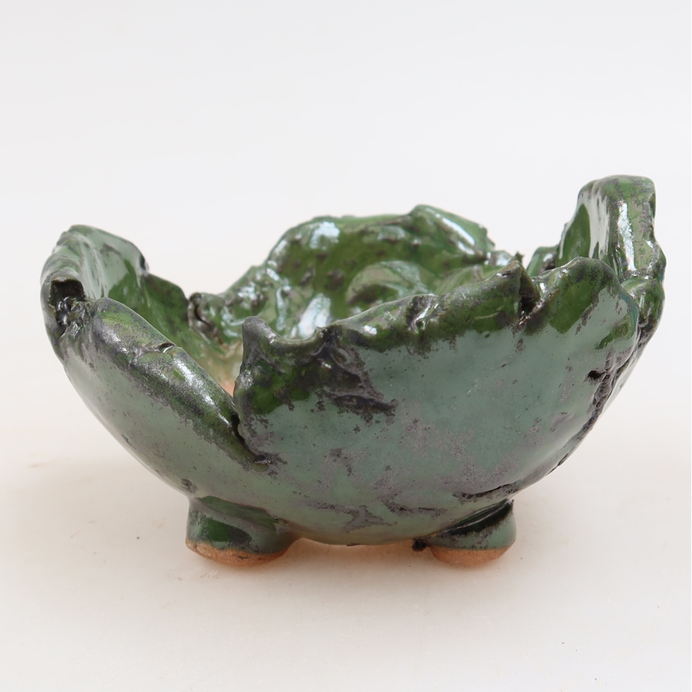 Guscio in ceramica  11 x 10 x 7 cm, colore verde