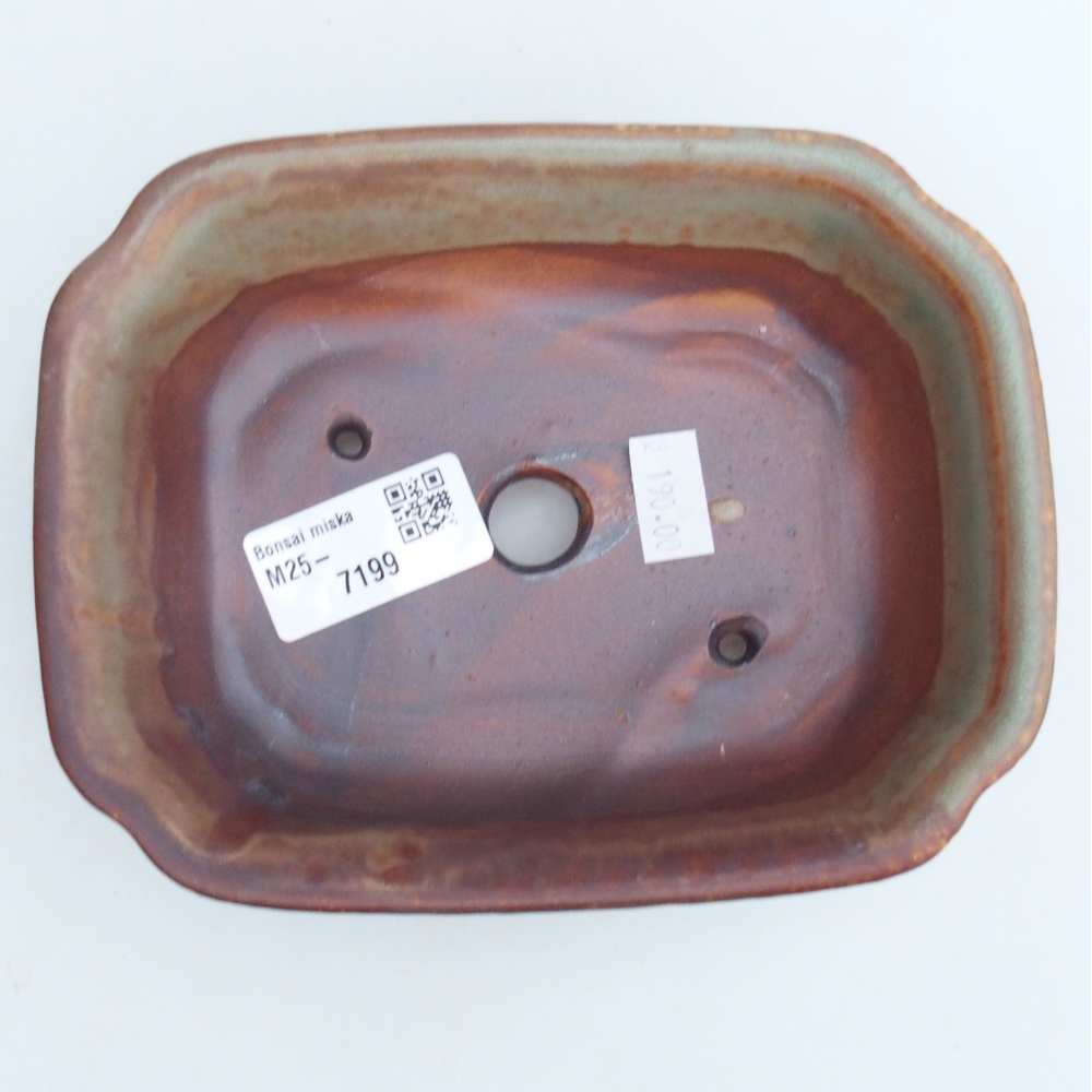 Ciotola bonsai in ceramica 26 x 26 x 8 cm, colore rosso