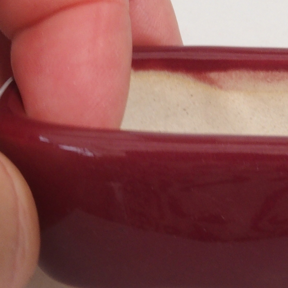 Ciotola per mini bonsai 5,5 x 4,5 x 2 cm, bordeaux