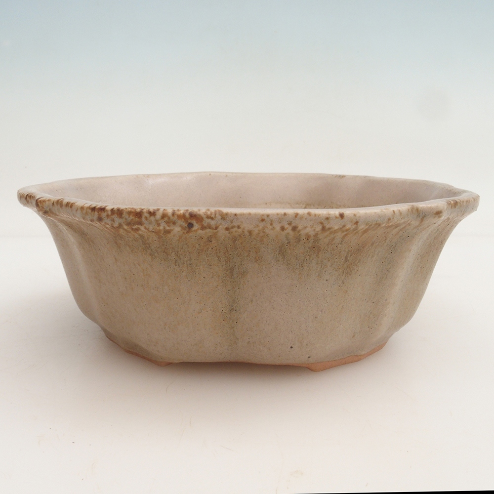 Ciotola per bonsai H06 - 14,5 x 14,5 x 5 cm - beige