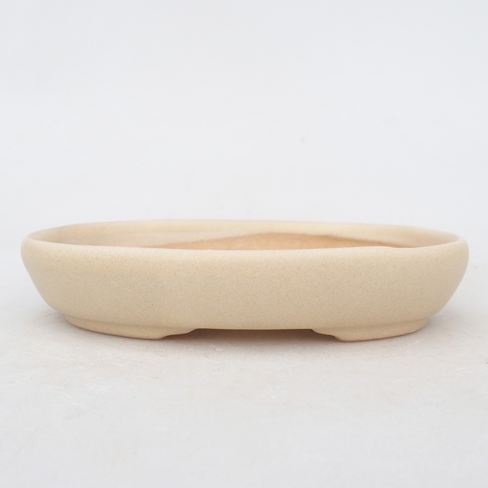 Ciotola per bonsai in ceramica 13,5 x 10 x 3 cm, colore beige