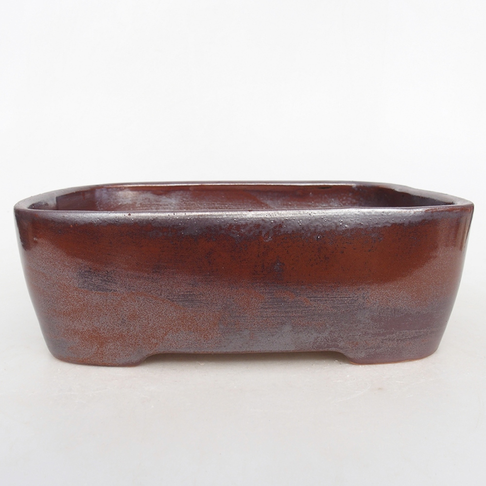 Ciotola per bonsai in ceramica 23,5 x 18 x 7,5 cm, marrone