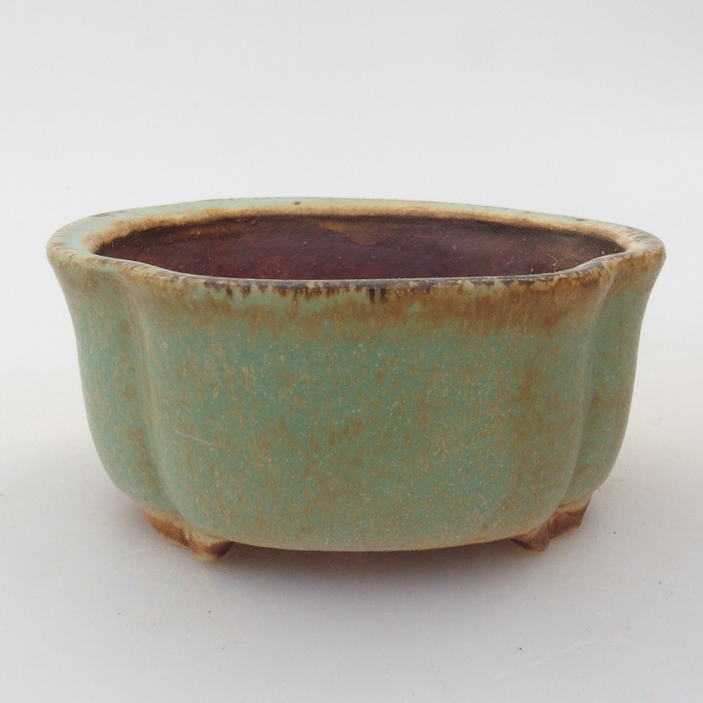 Ciotola per bonsai in ceramica 10 x 8,5 x 4 cm, marrone