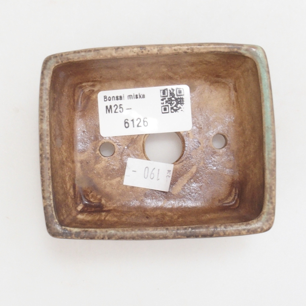 Ciotola per bonsai in ceramica 10 x 8,5 x 4 cm, marrone
