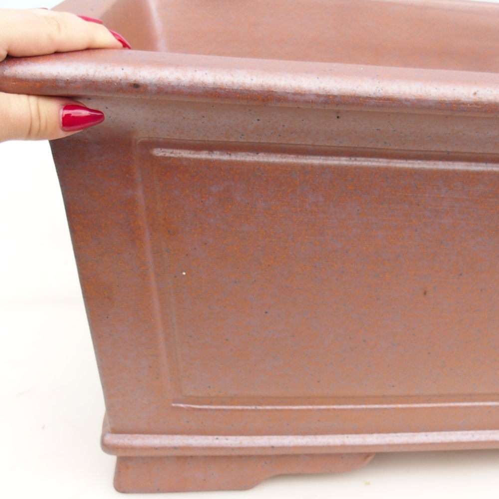 Ciotola bonsai in ceramica 61 x 46 x 25 cm , colore metallo - SOLO RITIRO PERSONALE o trasporto su pallet