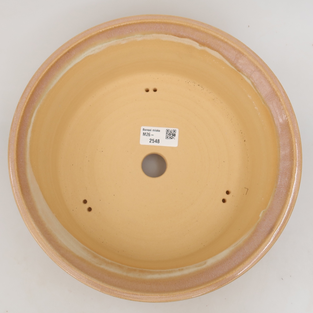 Vaso da bonsai in ceramica 26,5 x 26,5 x 8 cm, colore rosa