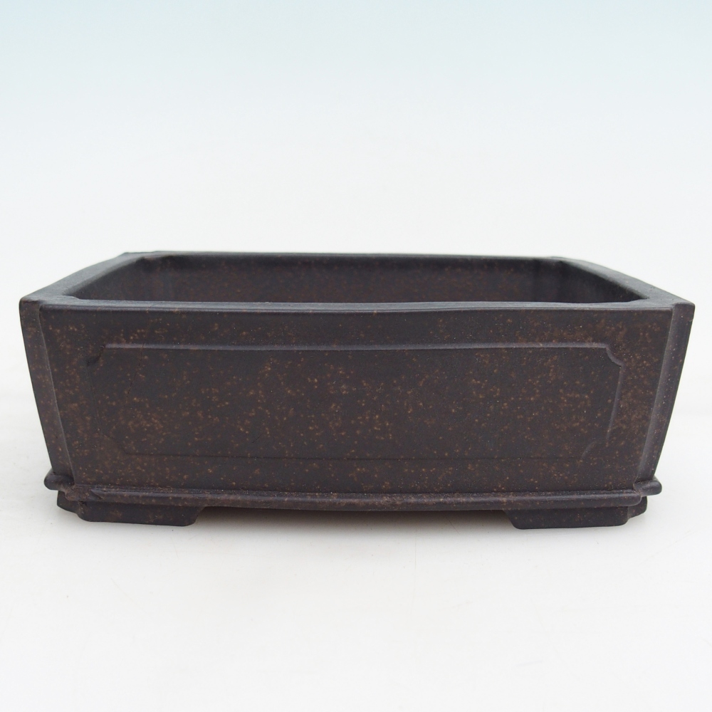 Ciotola per bonsai in ceramica 15 x 11,5 x 5 cm, colore marrone ocra