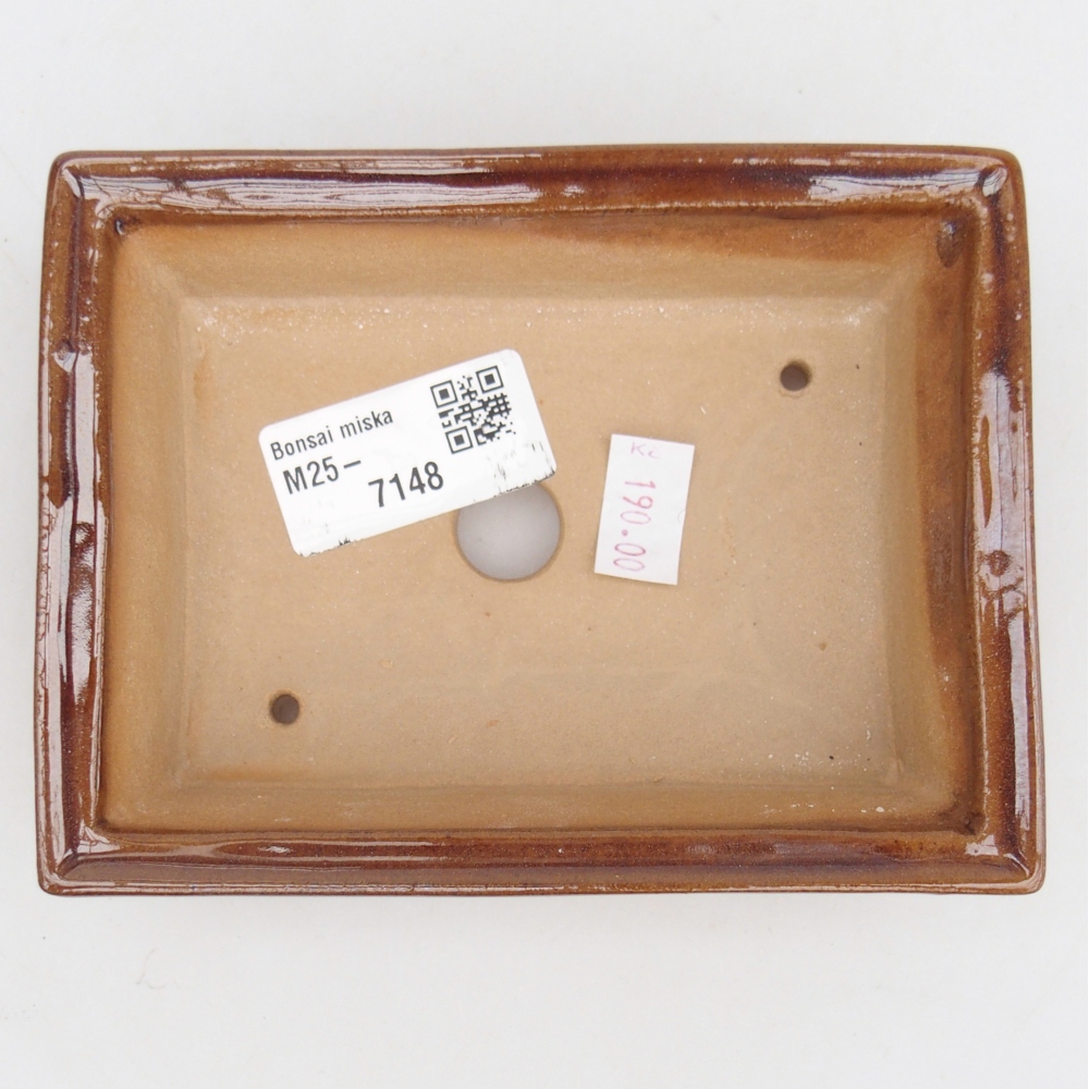 Ciotola bonsai in ceramica 26 x 26 x 8 cm, colore rosso