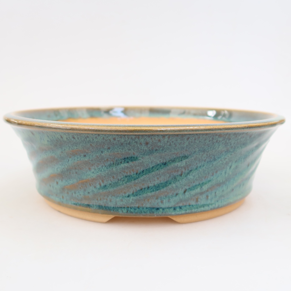 Ciotola bonsai in ceramica 25 x 25 x 7,5 cm, colore blu