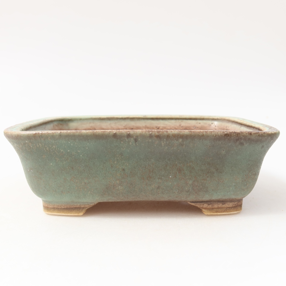 Vaso da bonsai in ceramica 15 x 13 x 4,5 cm, colore verde