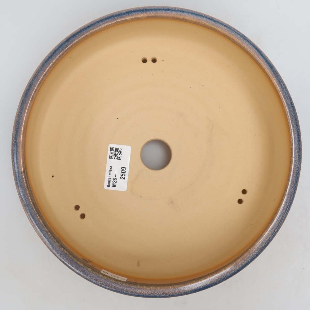 Vaso da bonsai in ceramica 22,5 x 22,5 x 5,5 cm, colore blu