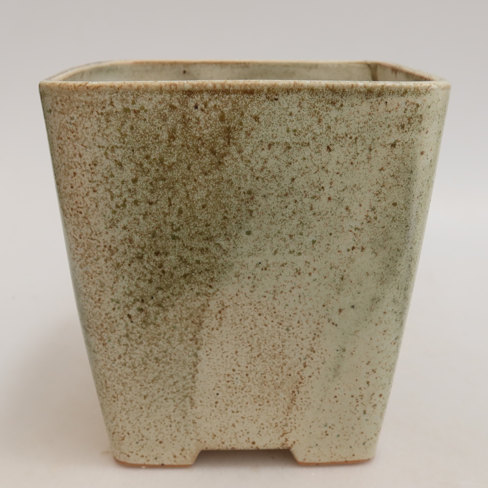 Ciotola per bonsai in ceramica 13,5 x 13,5 x 15 cm, verde