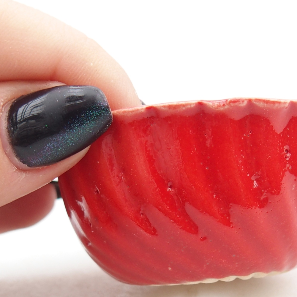 Mini bonsai 5,5 x 5,5 x 2,5 cm, colore rosso