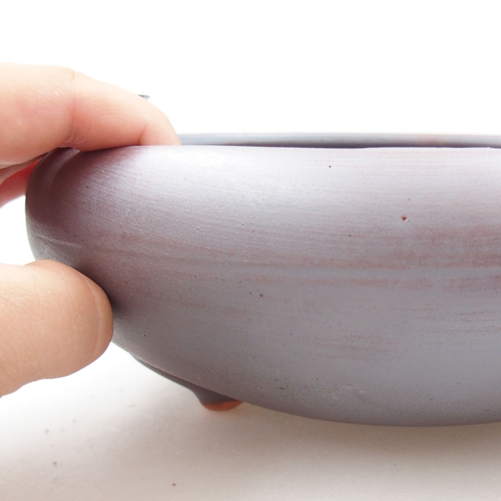 Ciotola bonsai in ceramica 21 x 21 x 7,5 cm, colore metallo