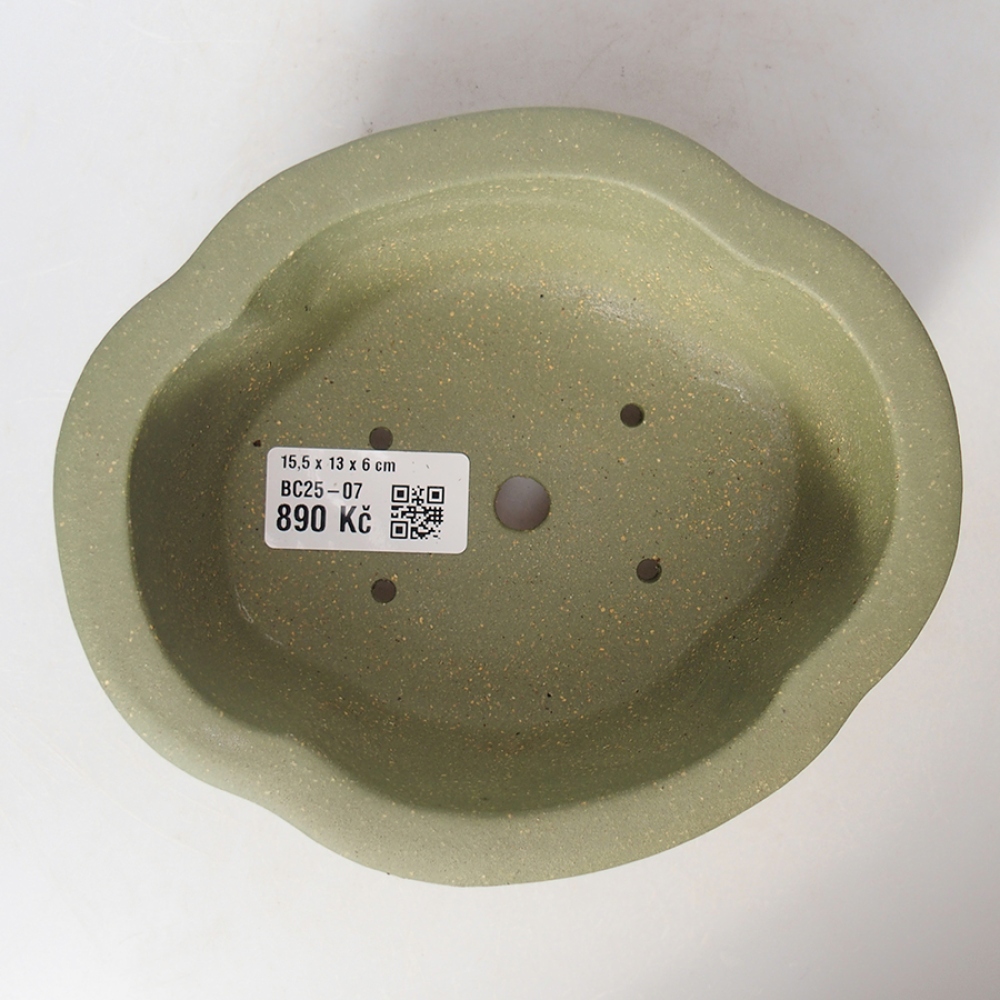 Ciotola bonsai in ceramica 15,5 x 13 x 6 cm, verde