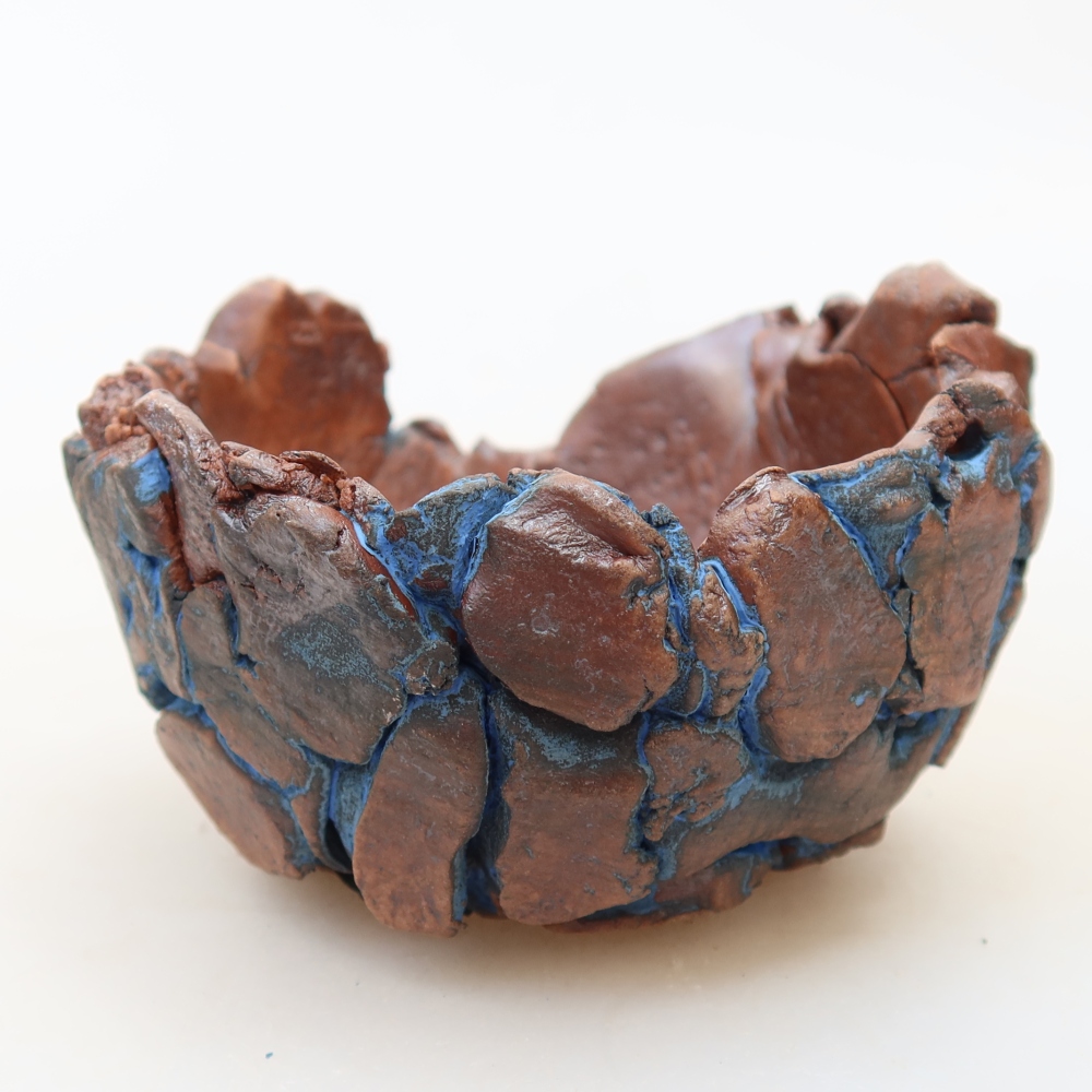 Guscio in ceramica 9 x 8,5 x 5 cm, colore blu
