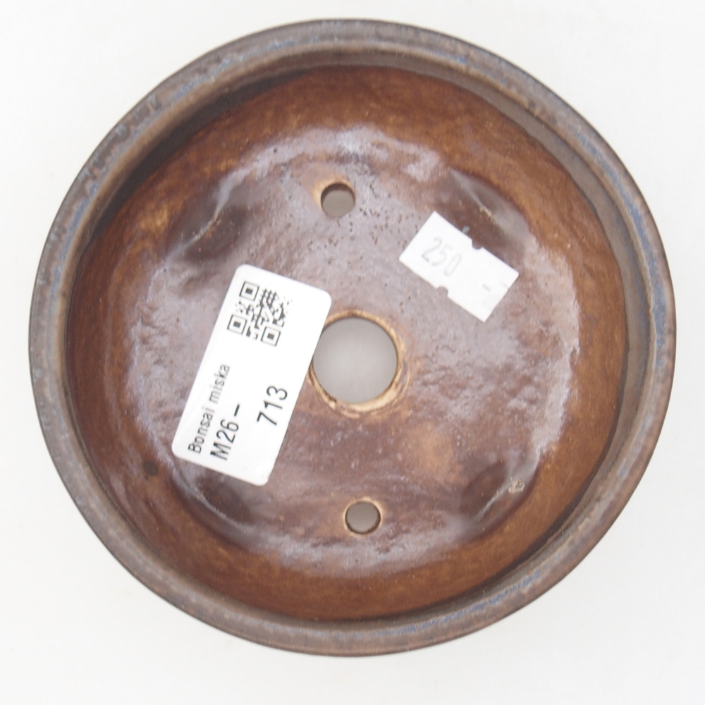 Ciotola bonsai in ceramica 11 x 11 x 4,5 cm, colore blu