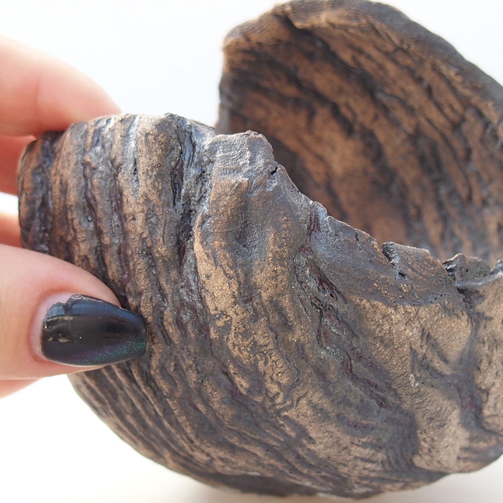 Conchiglia in ceramica 10 x 9 x 10 cm , colore marrone