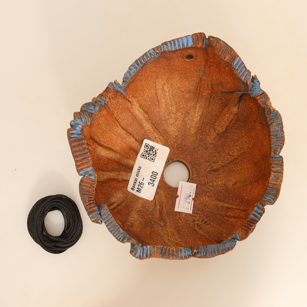 Contenitore in ceramica per Kokedama 13,5 x 12 x 8 cm, colore blu