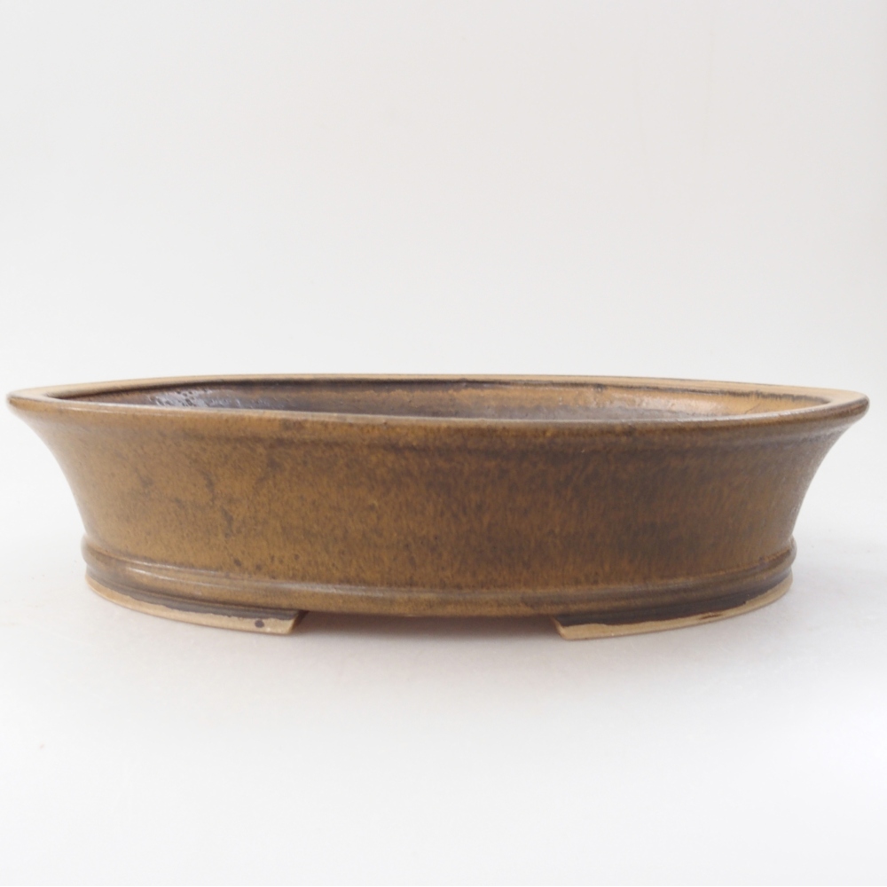 Ciotola per bonsai in ceramica 27 x 24 x 6 cm, marrone
