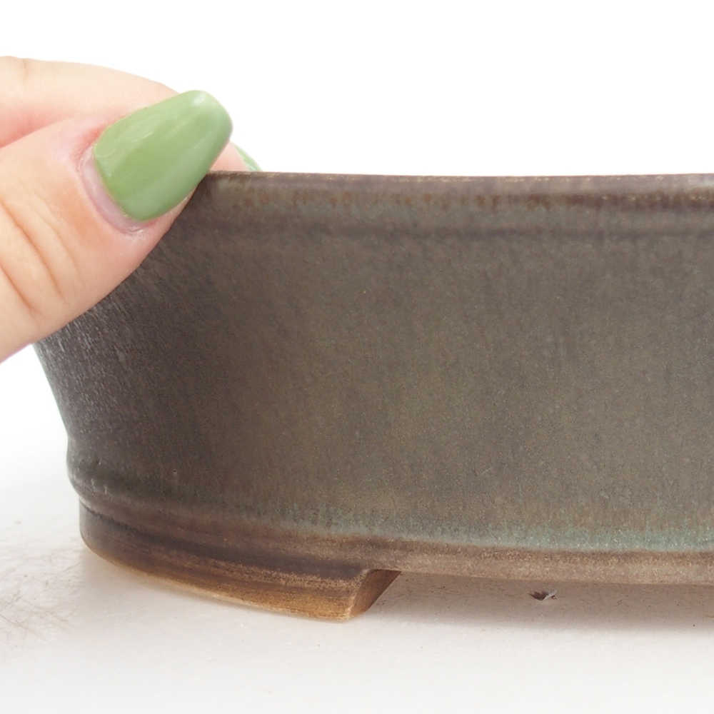 Ciotola bonsai in ceramica 28 x 25 x 6,5 cm, verde
