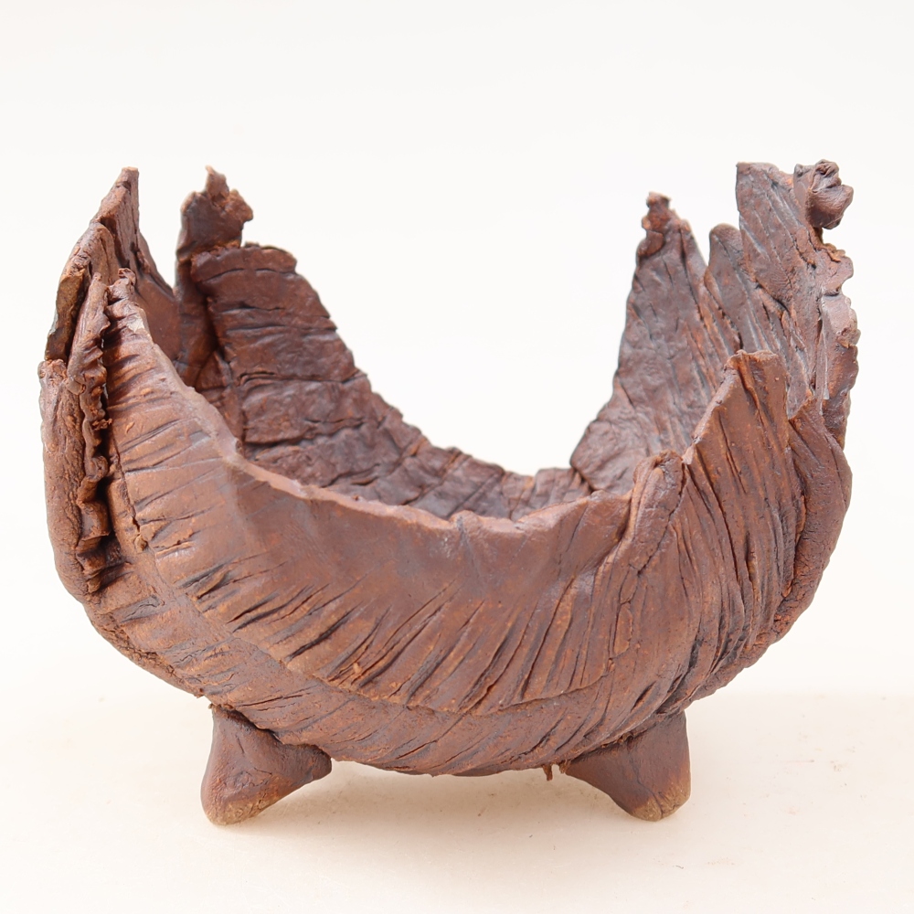 Guscio in ceramica  9,5 x 8,5 x 8,5 cm, colore marrone