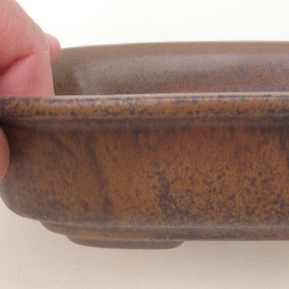 Ciotola per bonsai H02 - 19 x 13 x 5 cm - marrone