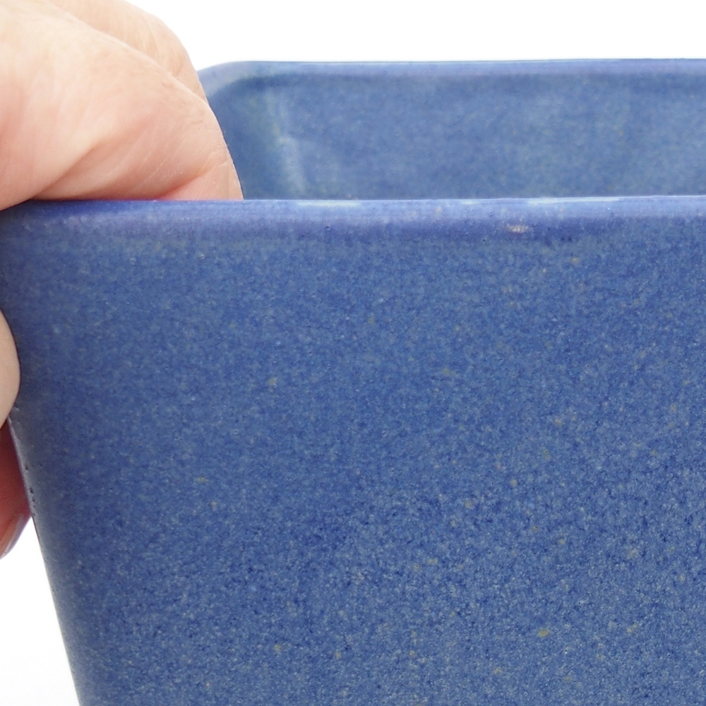 Ciotola bonsai in ceramica 13 x 13 x 13 cm, colore blu