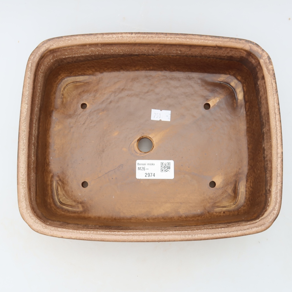 Vaso da bonsai in ceramica 25 x 20,5 x 7,5 cm, colore rosa