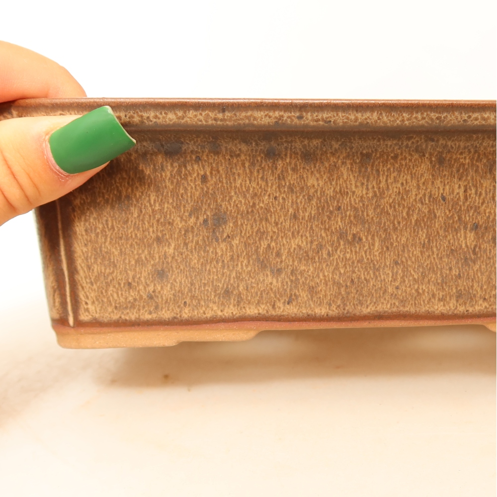 Ciotola in ceramica  20 x 15,5 x 5,5 cm, colore marrone