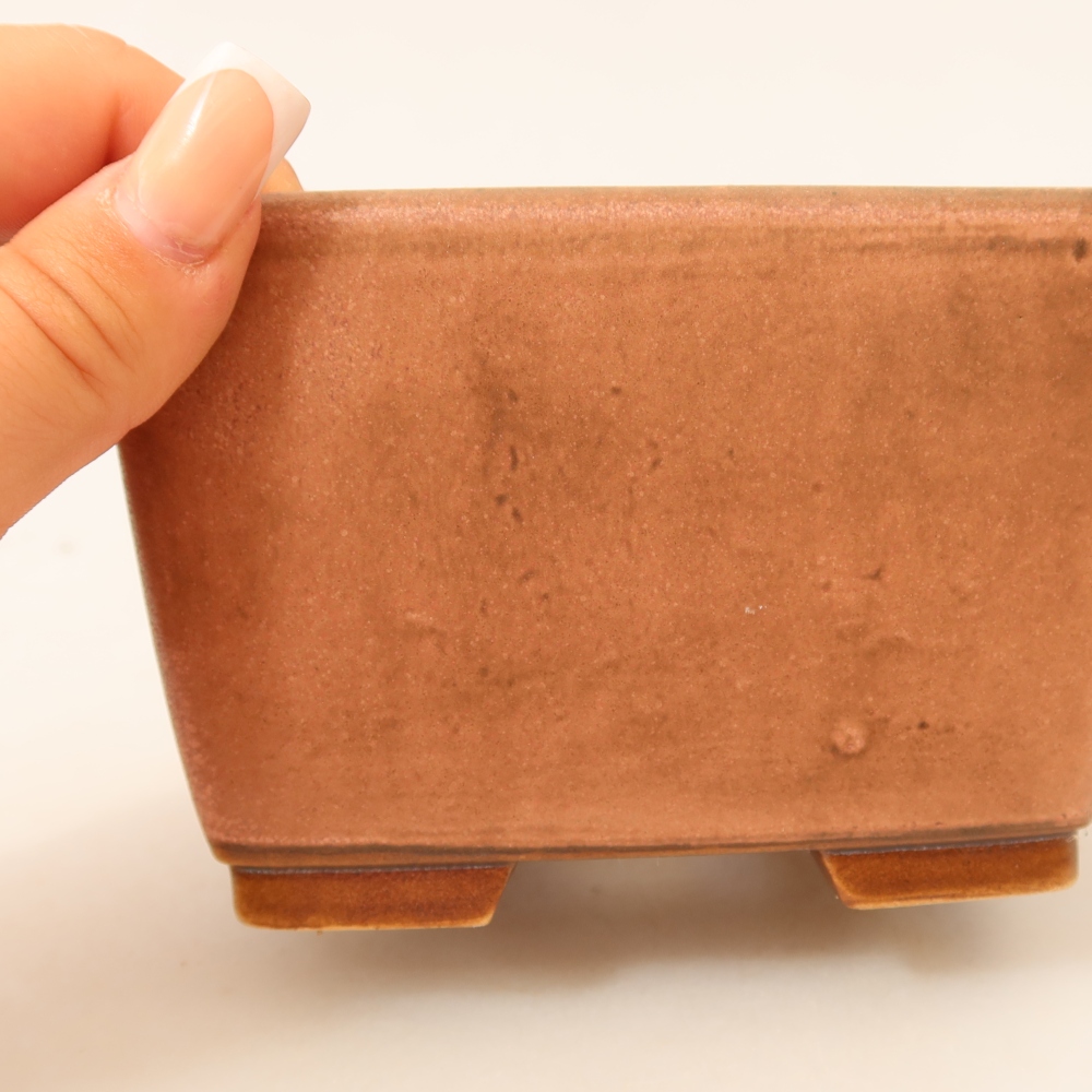 Ciotola bonsai in ceramica 13 x 13 x 8 cm, rosa