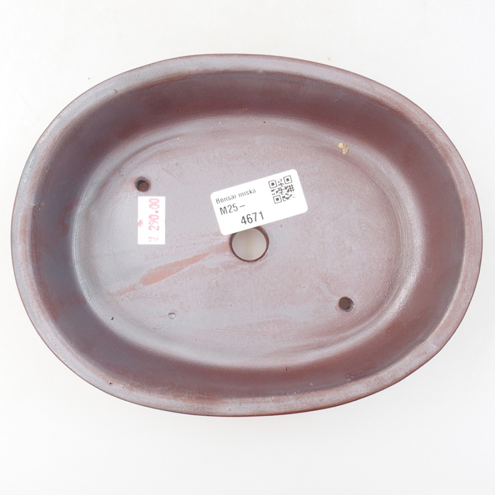 Ciotola bonsai in ceramica 18,5 x 14,5 x 5 cm, colore metallo