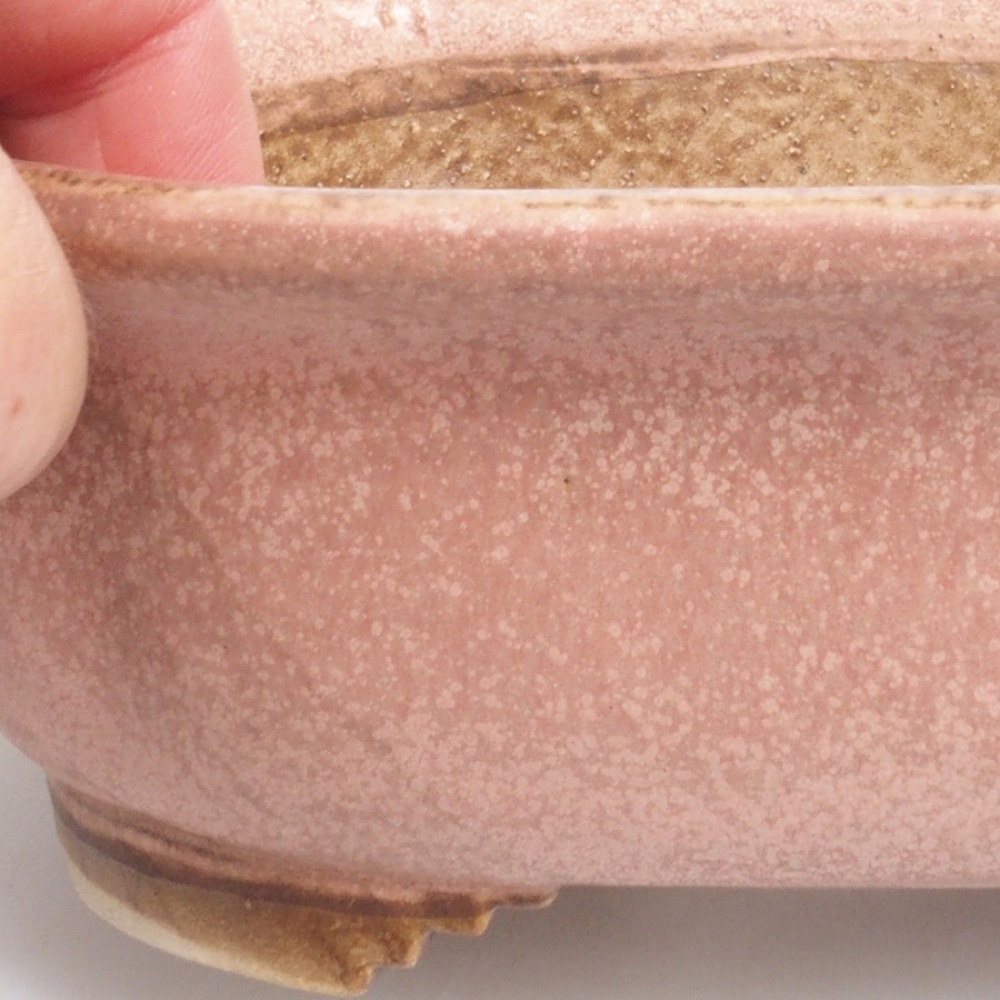 Ciotola per bonsai in ceramica 10 x 8,5 x 4 cm, marrone