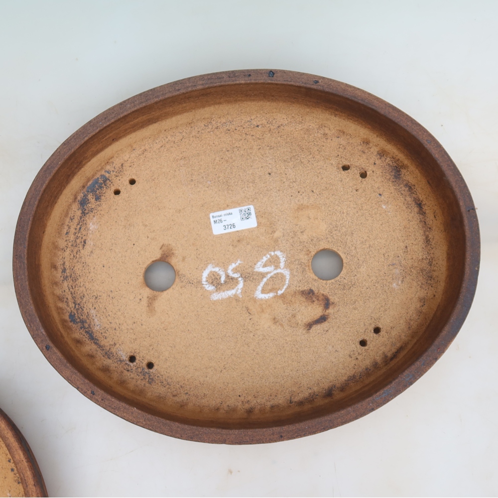 Vaso da bonsai in ceramica 38 x 30,5 x 7,5 cm, colore marrone
