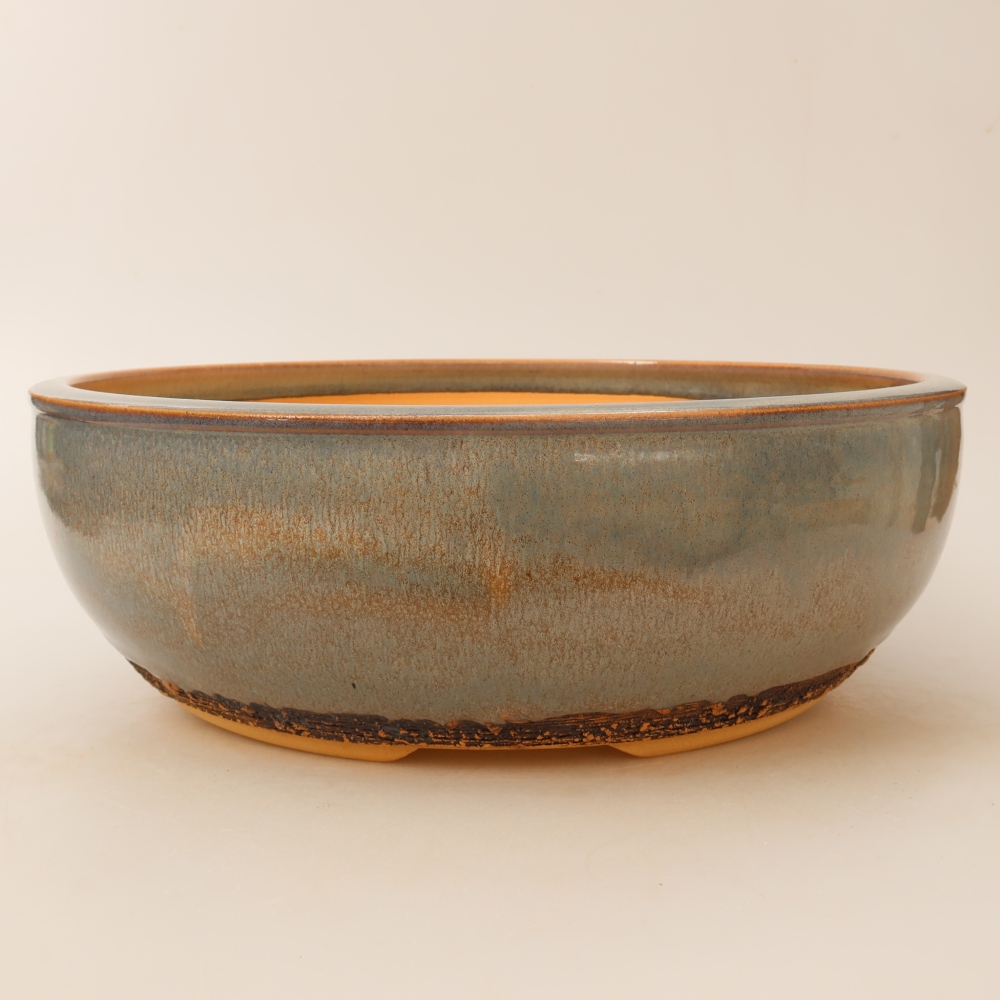 Vaso in ceramica per bonsai 28 x 28 x 9 cm, colore grigio