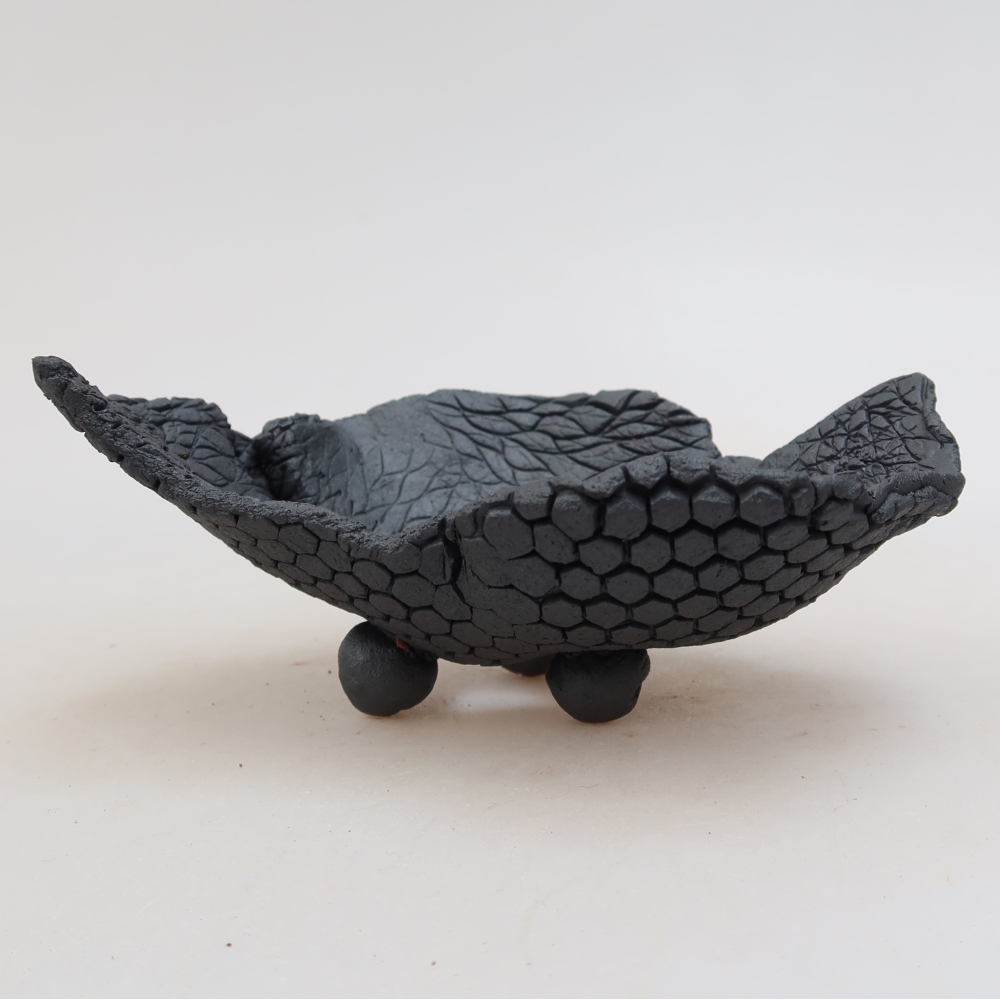 Guscio in ceramica  13,5 x 9,5 x 6 cm, colore metallizzato