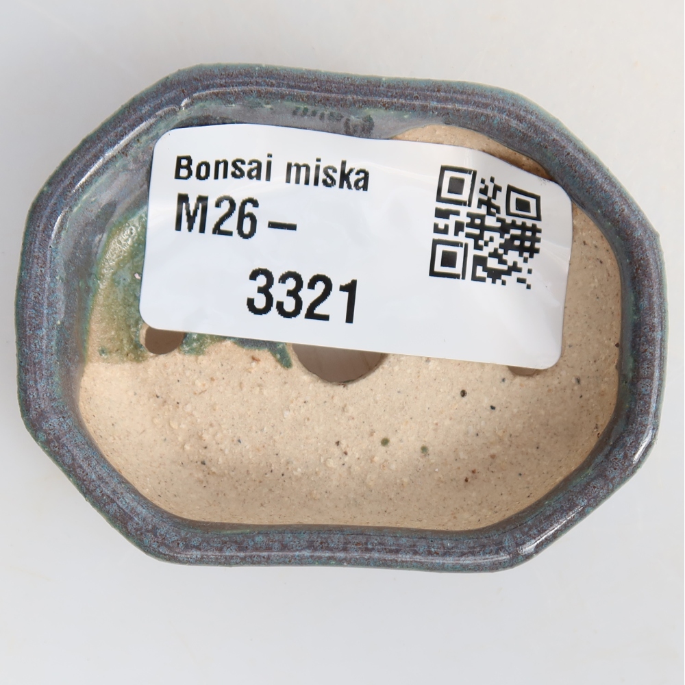 Vaso in ceramica per bonsai 5,5 x 4,5 x 2 cm, colore grigio