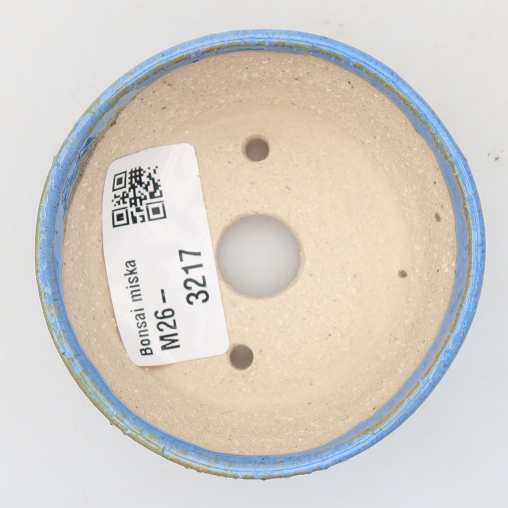 Vaso da bonsai in ceramica 7,5 x 7,5 x 3,5 cm, colore blu