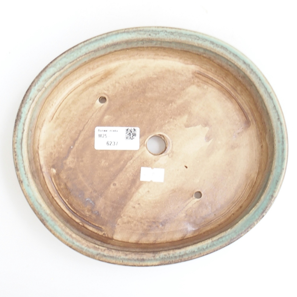 Ciotola bonsai in ceramica 23 x 19,5 x 4,5 cm, verde