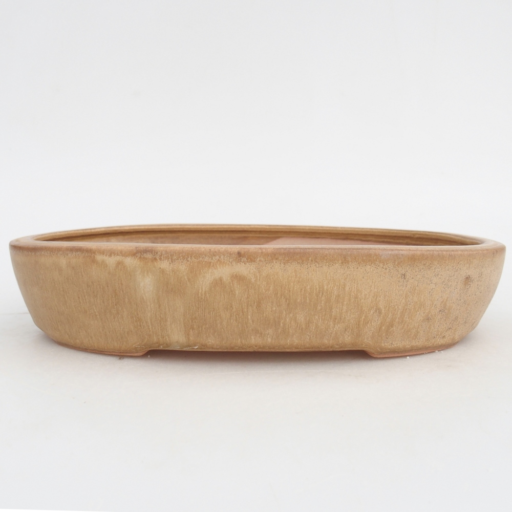 Ciotola per bonsai in ceramica 22,5 x 17 x 4,5 cm, colore beige