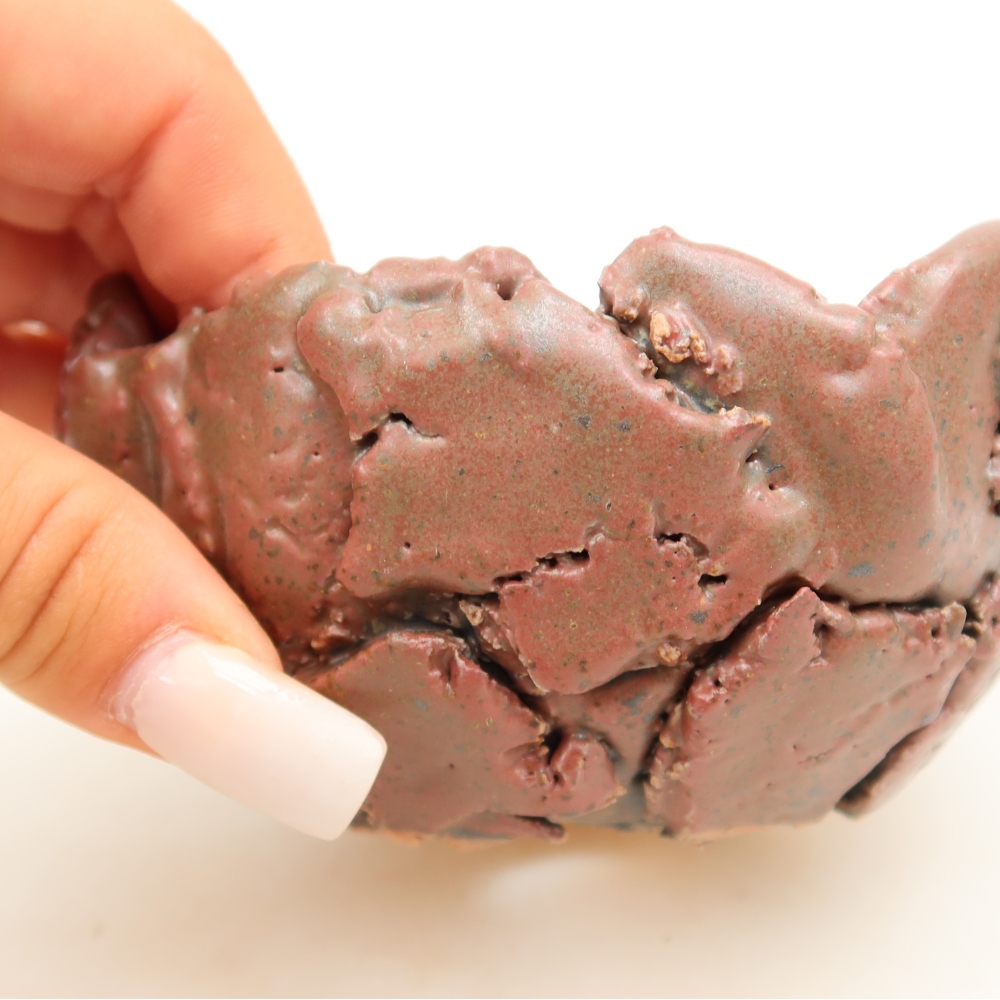 Guscio in ceramica  10,5 x 10,5 x 6 cm, colore rosa