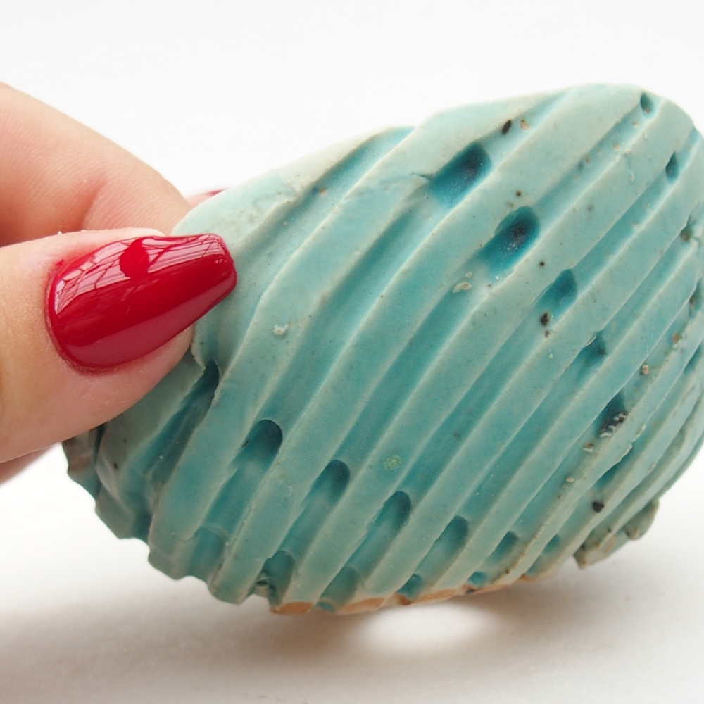Conchiglia in ceramica 8,5 x 8 x 5,5 cm , colore blu