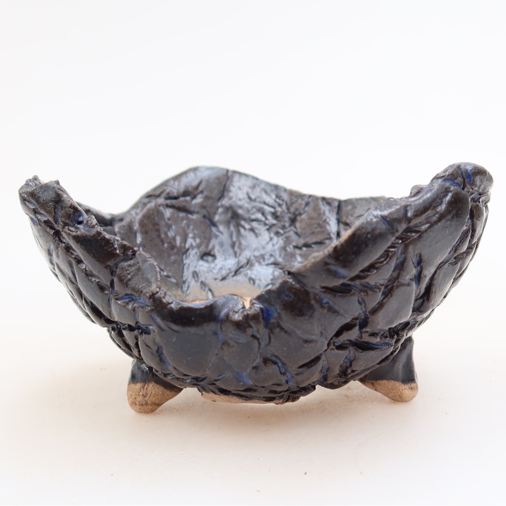 Guscio in ceramica  9,5 x 9,5 x 5 cm, colore blu-nero