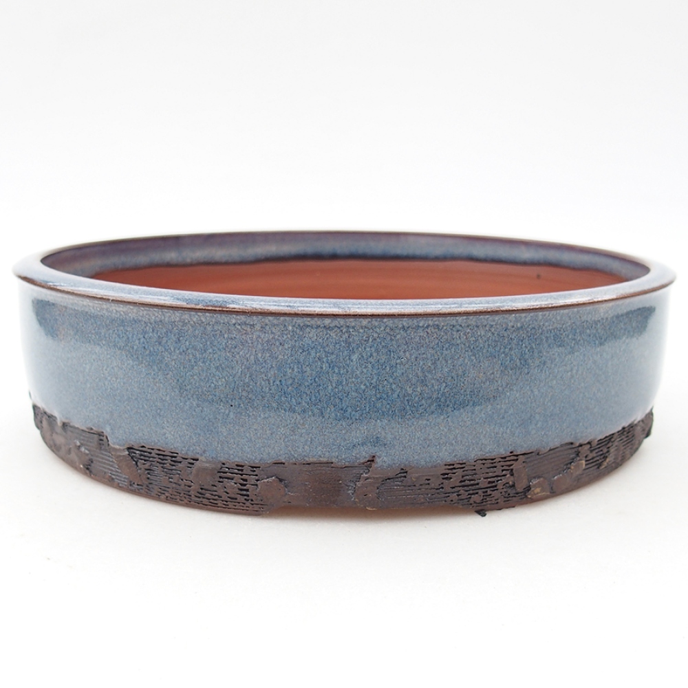 Ciotola bonsai in ceramica 20 x 20 x 5 cm, colore blu