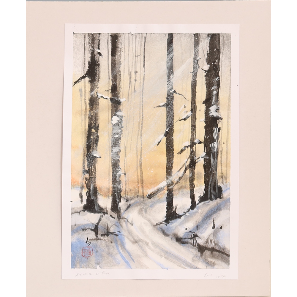 Calligrafia - Inverno nel bosco