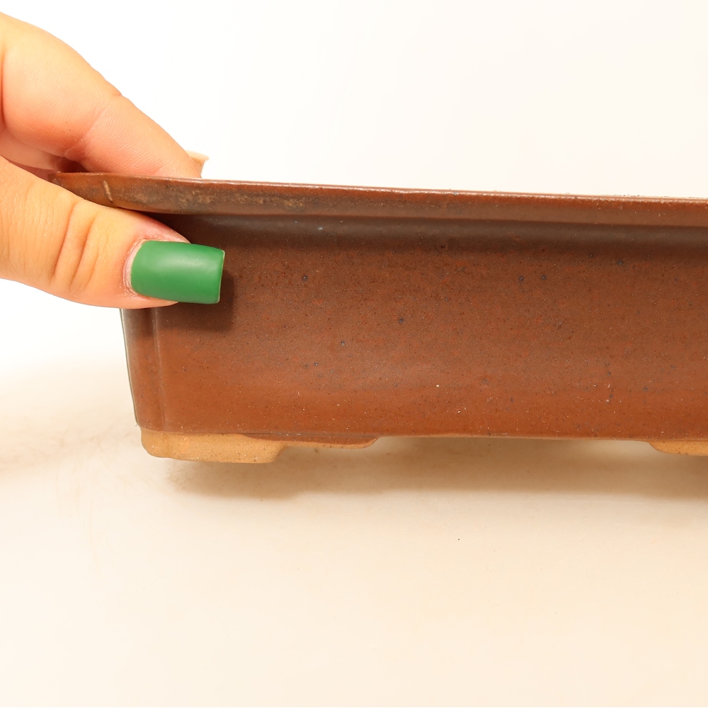 Ciotola in ceramica  20 x 15,5 x 5,5 cm, colore marrone