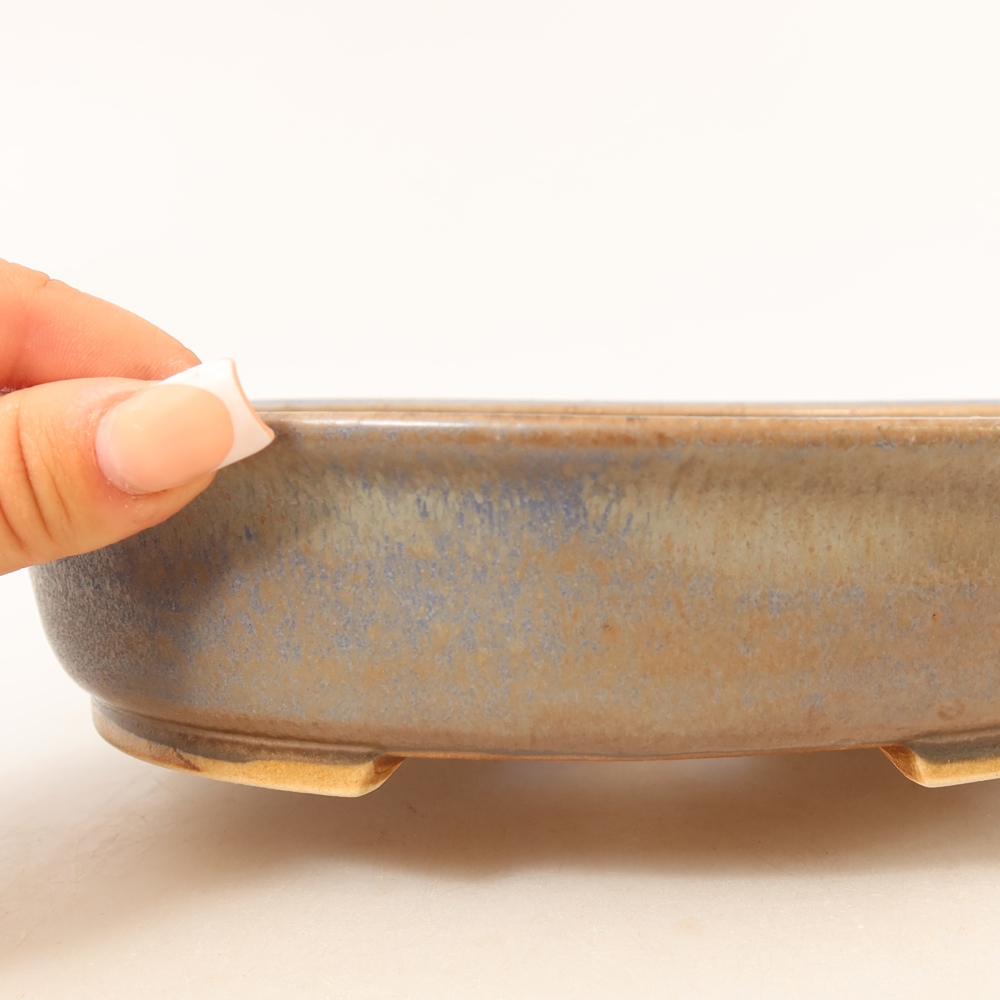 Ciotola bonsai in ceramica 21 x 19 x 5 cm, colore blu