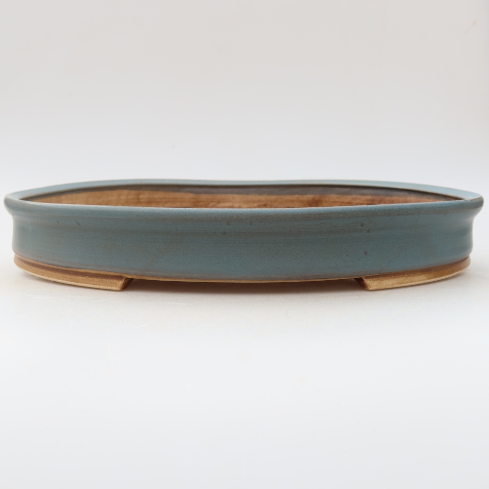 Vaso in ceramica per bonsai 31 x 27 x 4,5 cm, colore blu